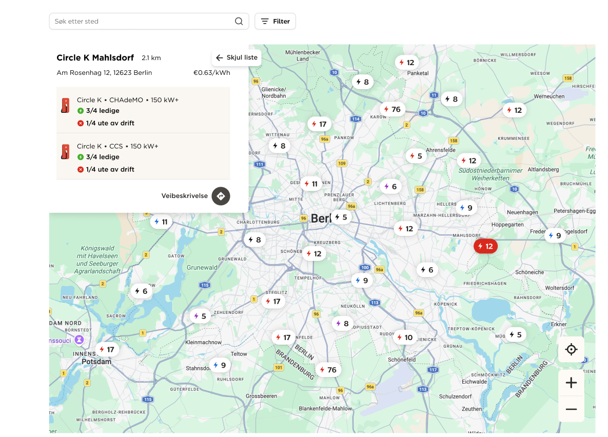 EV map