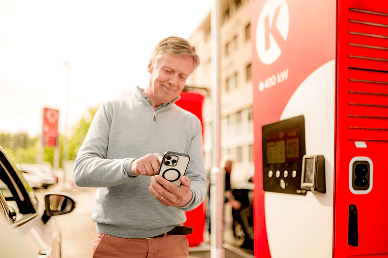 man looking at phone