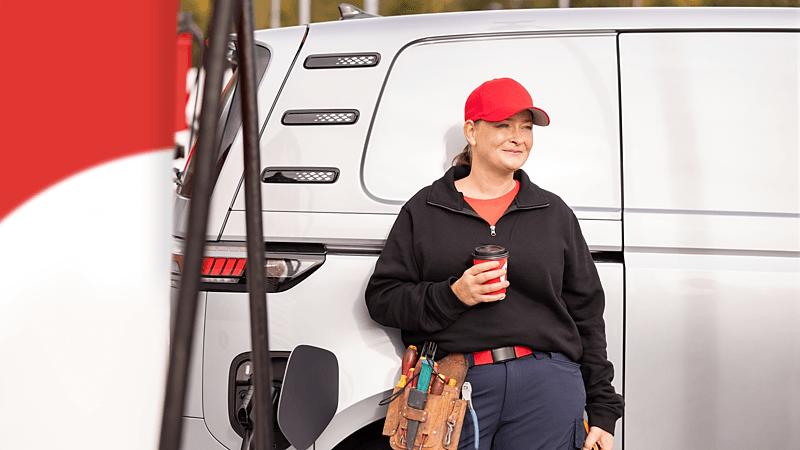 Woman working charging
